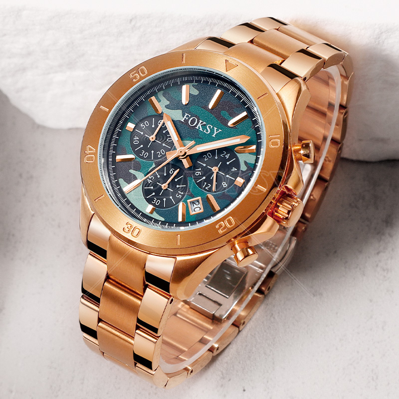 Luxury Mens Chronograph Waterproof Diving Quartz Man Watch with Stainless Steel Strap Wristwatches