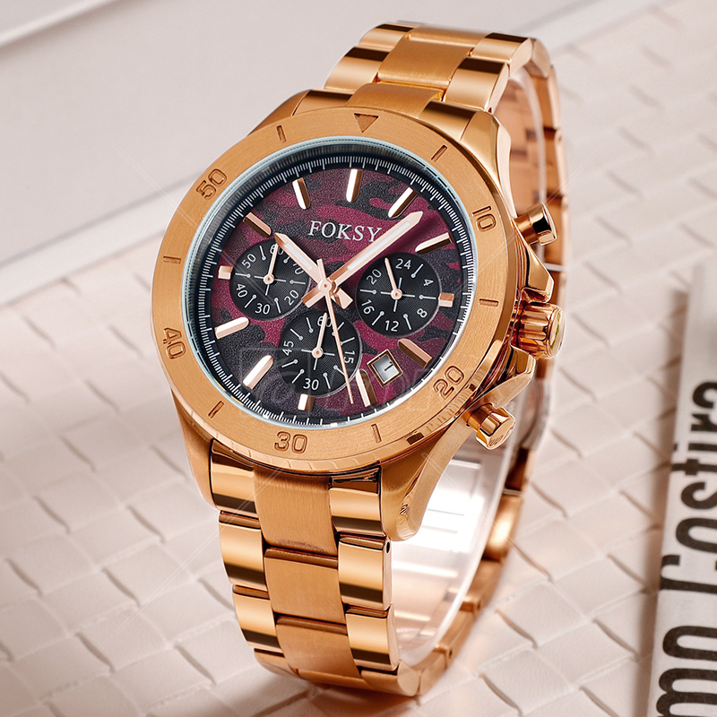 Luxury Mens Chronograph Waterproof Diving Quartz Man Watch with Stainless Steel Strap Wristwatches