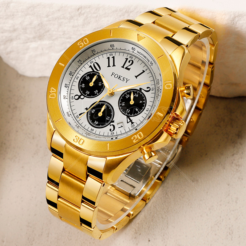 New Wholesale Custom Logo Brand Men'S Sports Quartz Watches Luxury Chronograph Watches