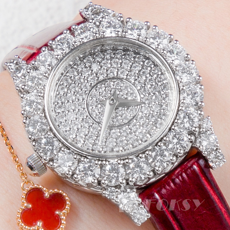 New Designer Fancy Cute Sterling Silver lady watch Diamond Hand Watch Custom With Logo Oem Waterproof Quartz Wrist Watch For Women