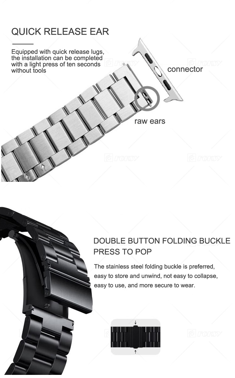 Stainless Steel Link Watch Strap 