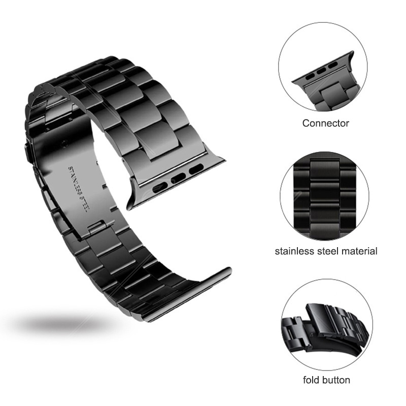 Metal Chain Watch Bands Stainless Steel Link Watch Strap