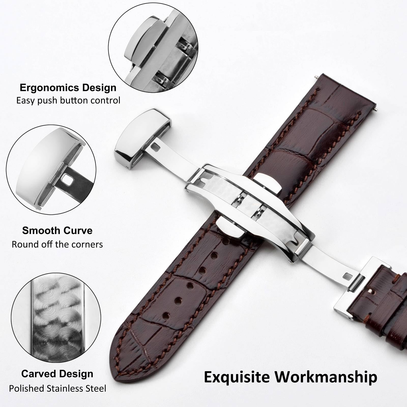 10mm Stainless Steel Deployment Clasp for Watch Band