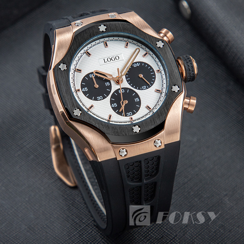 Mens Luxury Chronograph Sports Waterproof Quartz Watches Men Custom Brand Watch