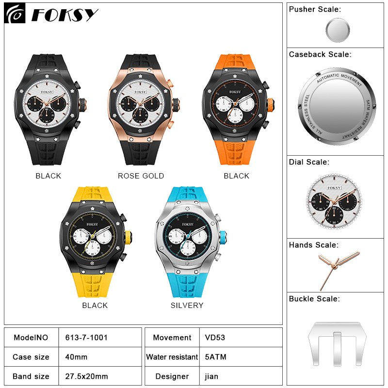 Mens Luxury Chronograph Sports Waterproof Quartz Watches Men Custom Brand Watch