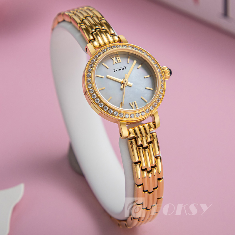 Custom Private Logo Bracelet Watch Stainless Steel jewelry Lady Woman watches