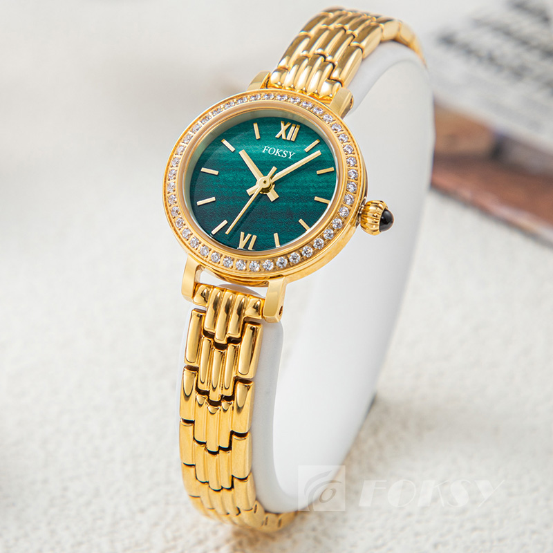 Custom slim 22mm small thin waterproof lades watch women rose gold oem logo stainless steel link strap women watch