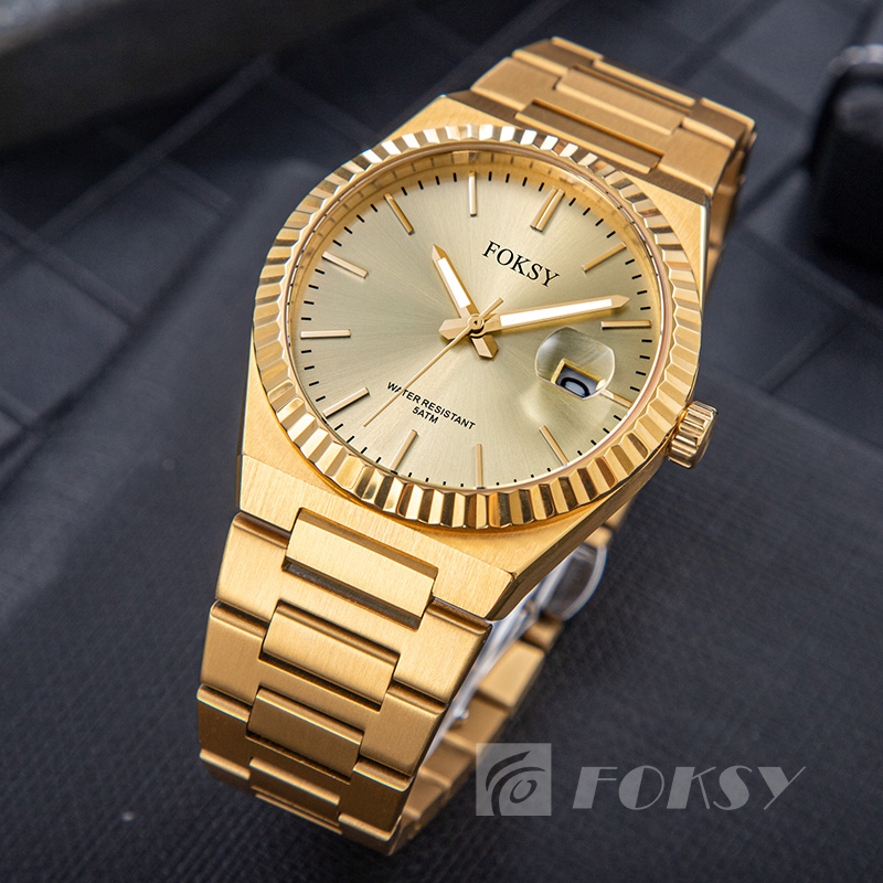 OEM 5ATM Waterproof Luxury Japan Movement Men Wrist Stainless Steel Calendar Custom Logo Designer Watch