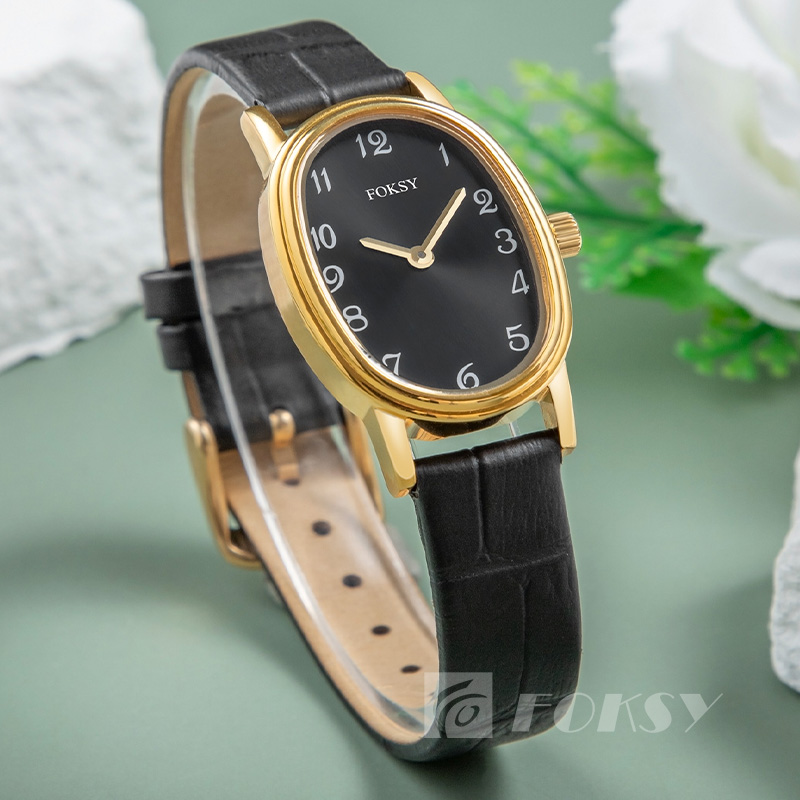 Oval Beautiful Ladies Watches for Women Girl Simple Silver and Gold Waterproof Quartz